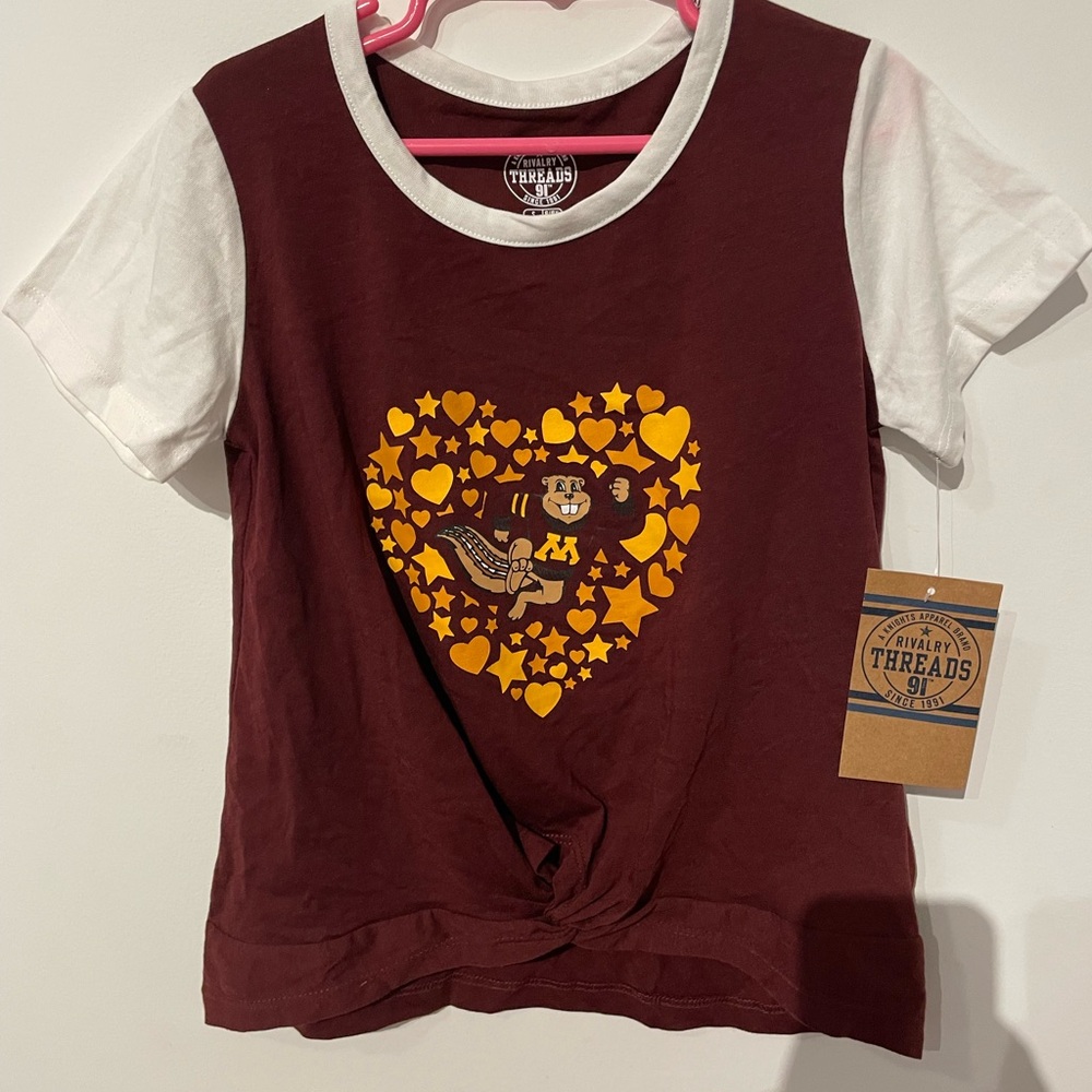 Rivalry Threads Minnesota Golden Gophers Girls T-Shirt Size S(6/6X) NWT